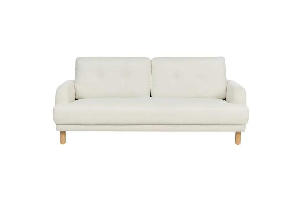 3-sitssoffa Beliani Tuve Beige, ljust trä, Bouclé Offwhite||Light colored wood v:9785798 3-sitssoffa Beliani Tuve Beige, ljust trä, Bouclé Offwhite||Light colored wood v:9785798