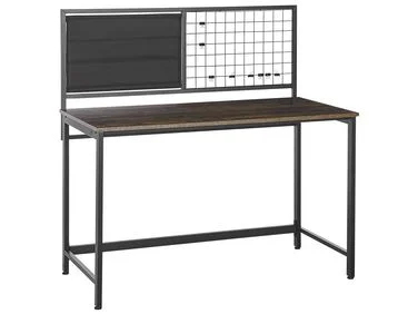 Kontorbord med notatbrett VINCE 118 cm 60 cm Svart v:9699194