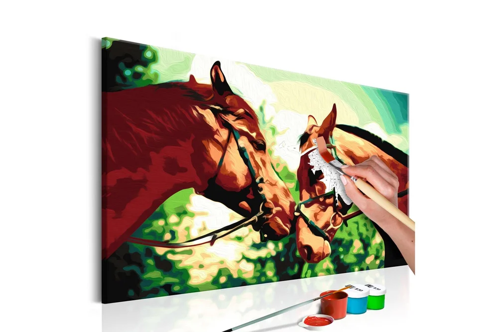 Gjør-det-selv-maleri Two Horses 60x40 cm v:8275923
