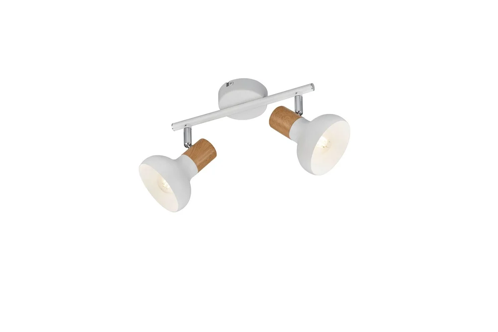 Trio Lighting Latika spotlight 2L E14 matt hvit/tre v:2690809