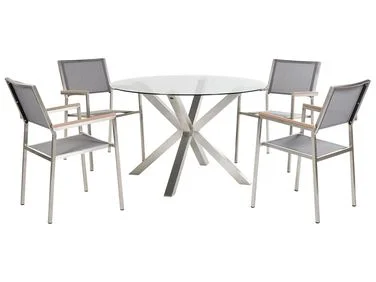 Spisegruppe til uteplassen 4-seters MALETTO/GROSSETO Rustfritt stål Sølv v:2979413 Spisegruppe til uteplassen 4-seters MALETTO/GROSSETO Rustfritt stål Sølv v:2979413