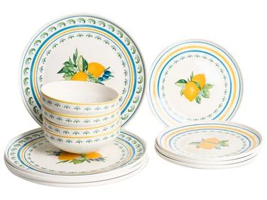 Sett med 12 serviser TARRAGON Porselen Hvit/grønn v:3185976 Sett med 12 serviser TARRAGON Porselen Hvit/grønn v:3185976