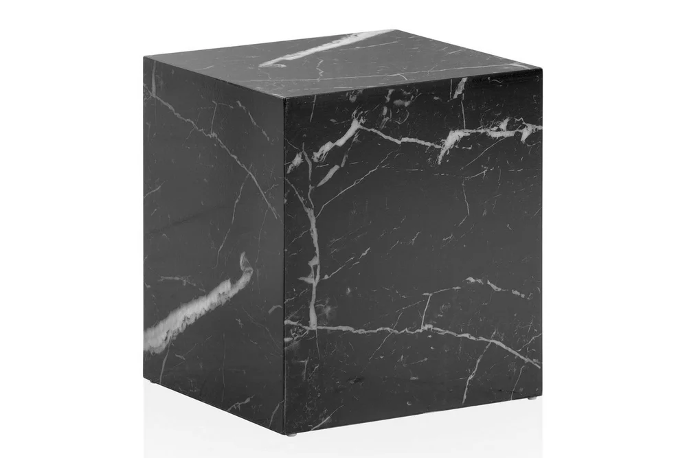 Sofabord Wohnling MONOBLOC marmorlook 40x40x45 cm, moderne stil Svart marmor v:6273499