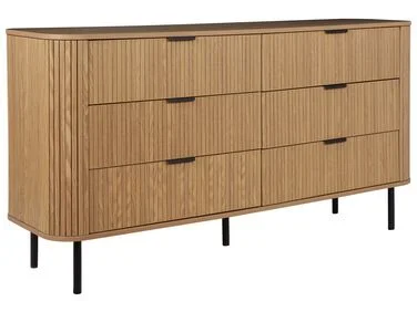Kommode med 6 skuffer BRADLEY Brun v:5566709