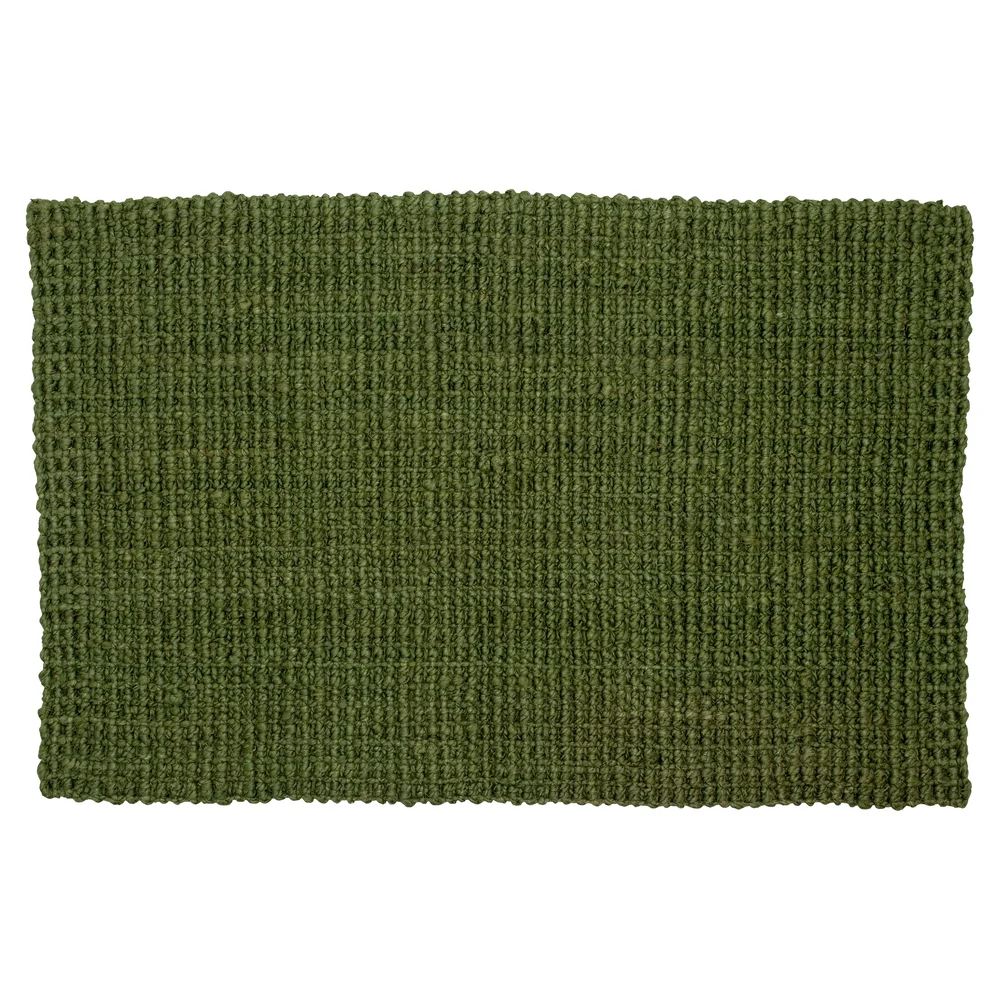Jute dørmatte dark green v:105443