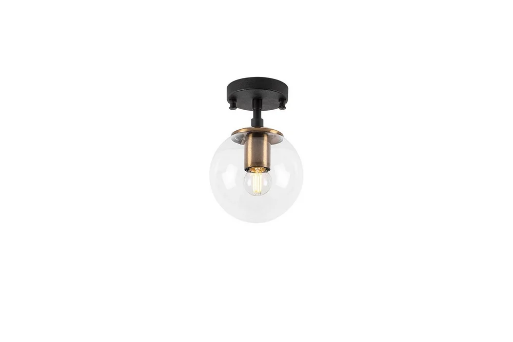 Taklampe Sone Svart / Antikk / Gjennomsiktig v:7439229
