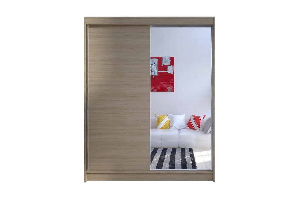 Camino Garderobe 150x58x200 cm LED-belysning v:1810911