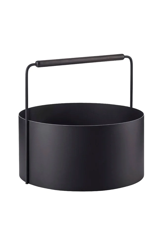 Vedkurv Ashi Large 45 cm – Svart – Utemøbler & hage | m v:1133338