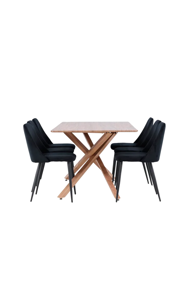 Piazza spisebord med Night Dining Chair – Svart m v:7703788