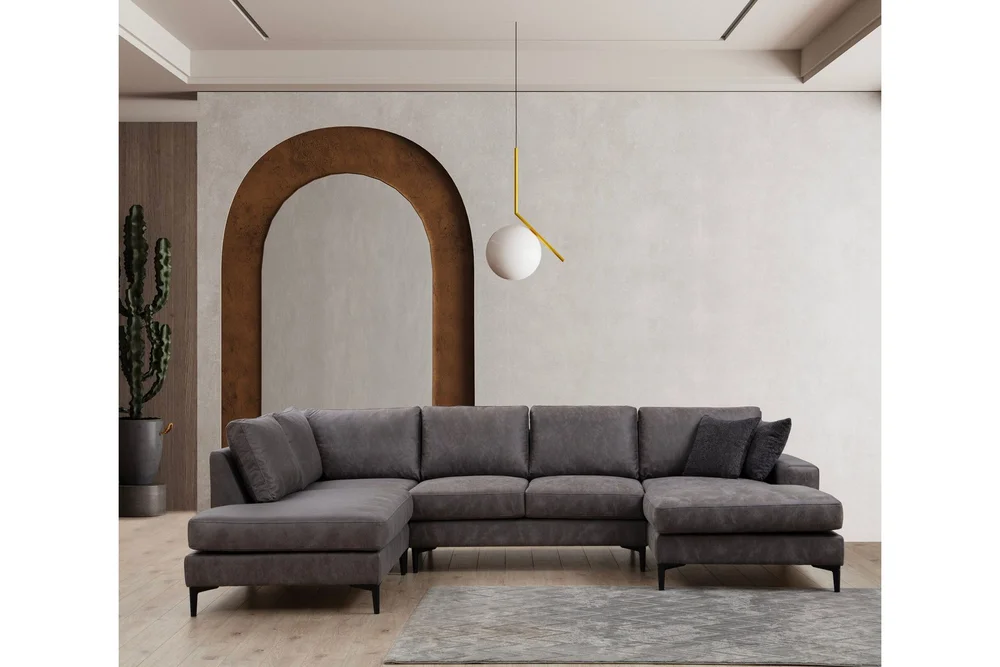 Svanabyn Sofa m. Divan og Sjeselong 4-seter v:5320516