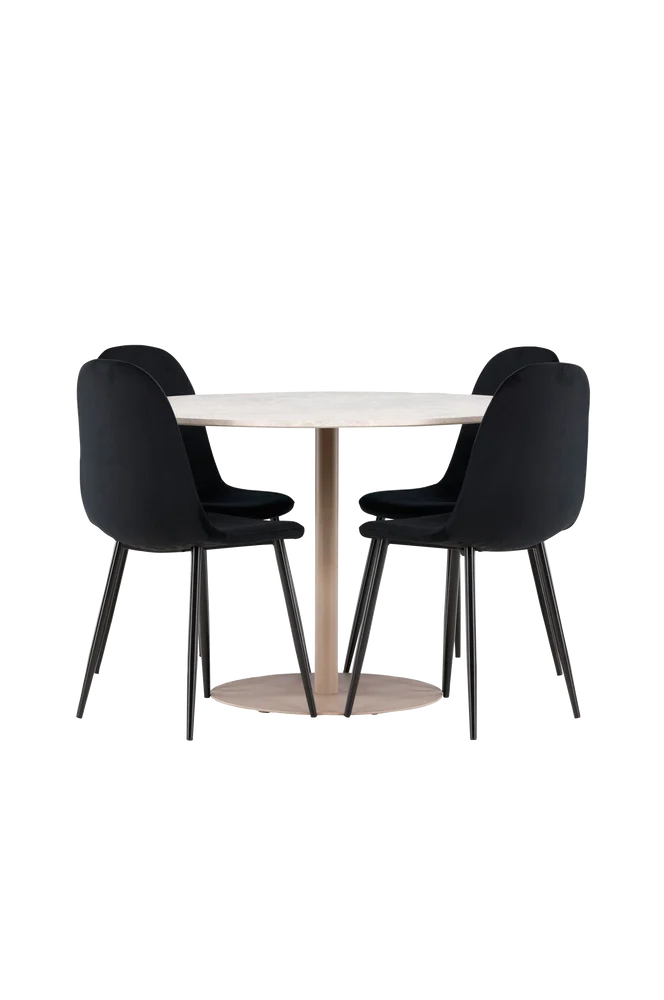 Lycke Spisebord med Polar Spisestol – Svart m v:1614556 Lycke Spisebord med Polar Spisestol – Svart m v:1614556