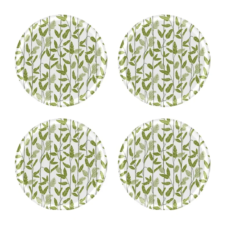 Mougli Green glassbrikke Ø 11 cm 4-pakning v:6721227 Mougli Green glassbrikke Ø 11 cm 4-pakning v:6721227