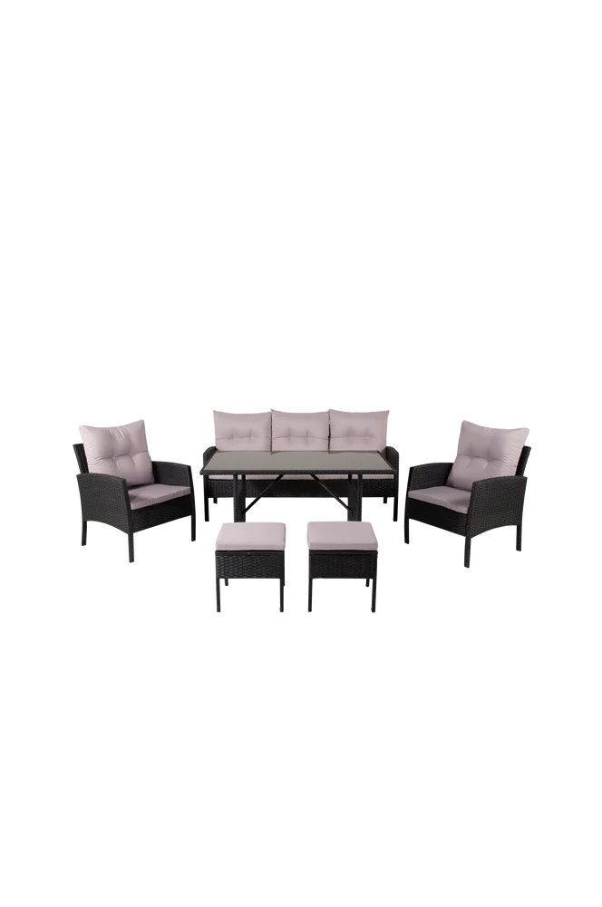 Loungesett Knock – Svart – Utemøbler & hage | m v:153938