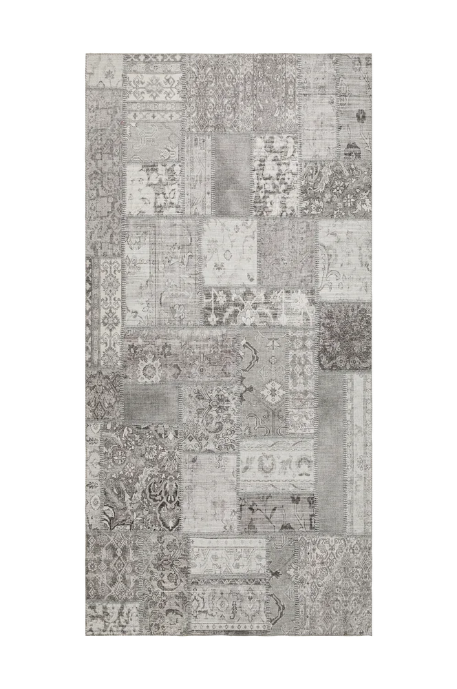 Glattvevd Patchwork – Sølv – Tepper | m v:4052754 Glattvevd Patchwork – Sølv – Tepper | m v:4052754