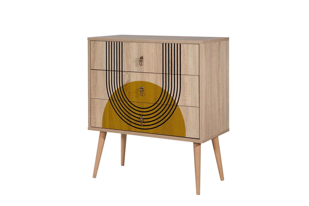 Bertoaria Kommode 80x89 cm Brun v:5563313