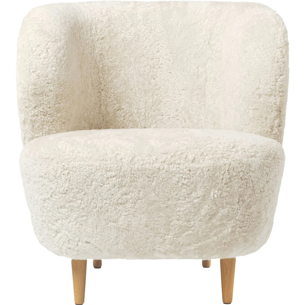 Stay Lenestol Saueskinn, Offwhite/Eik v:6146266
