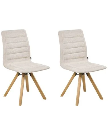 Sett med 2 spisestoler ROX Lys beige v:6678329