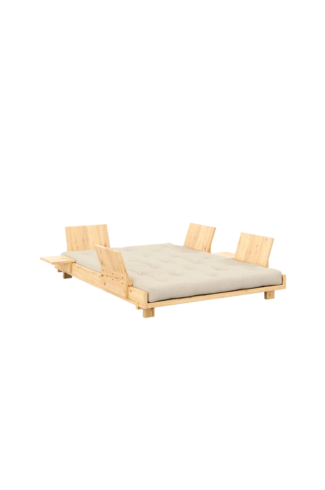 Social Sovesofa m. 4 Pcs Back Rests , 2 Pcs Side Tables And Mattress - Beige m v:3795464
