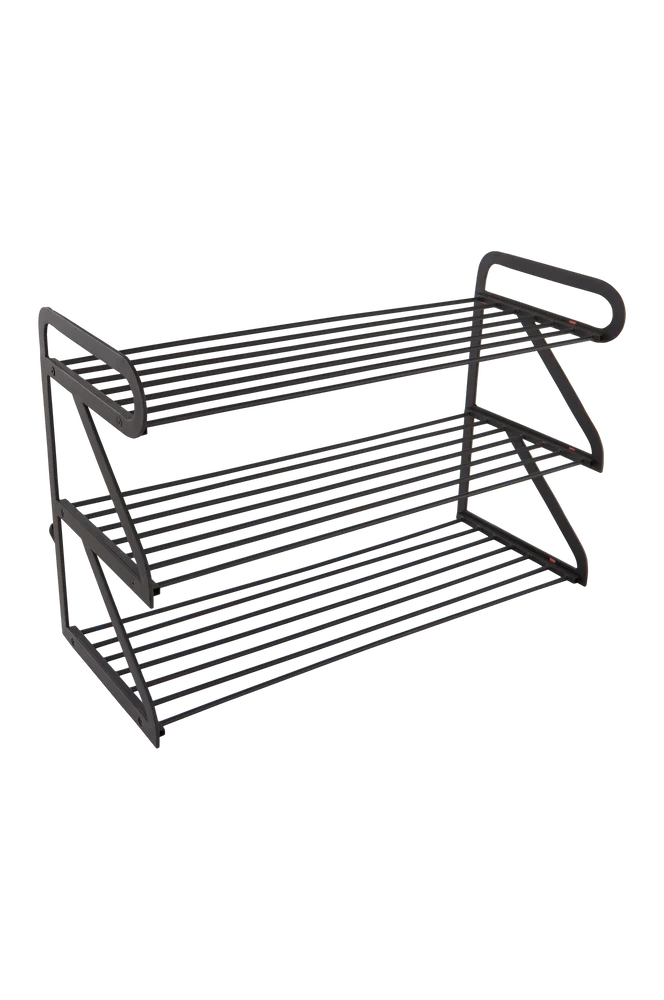CALVER skohylle med 3 plan – Svart m v:1555081