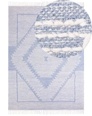 Teppe ANSAR Blå 160 x 230 cm Bomull v:8055446