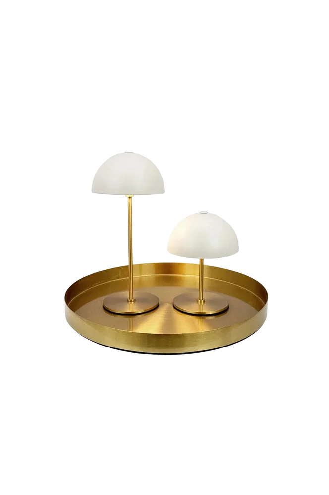 Bordlampe Along Mini 2 stk. og brett – Beige – Belysning | m v:1452249 Bordlampe Along Mini 2 stk. og brett – Beige – Belysning | m v:1452249