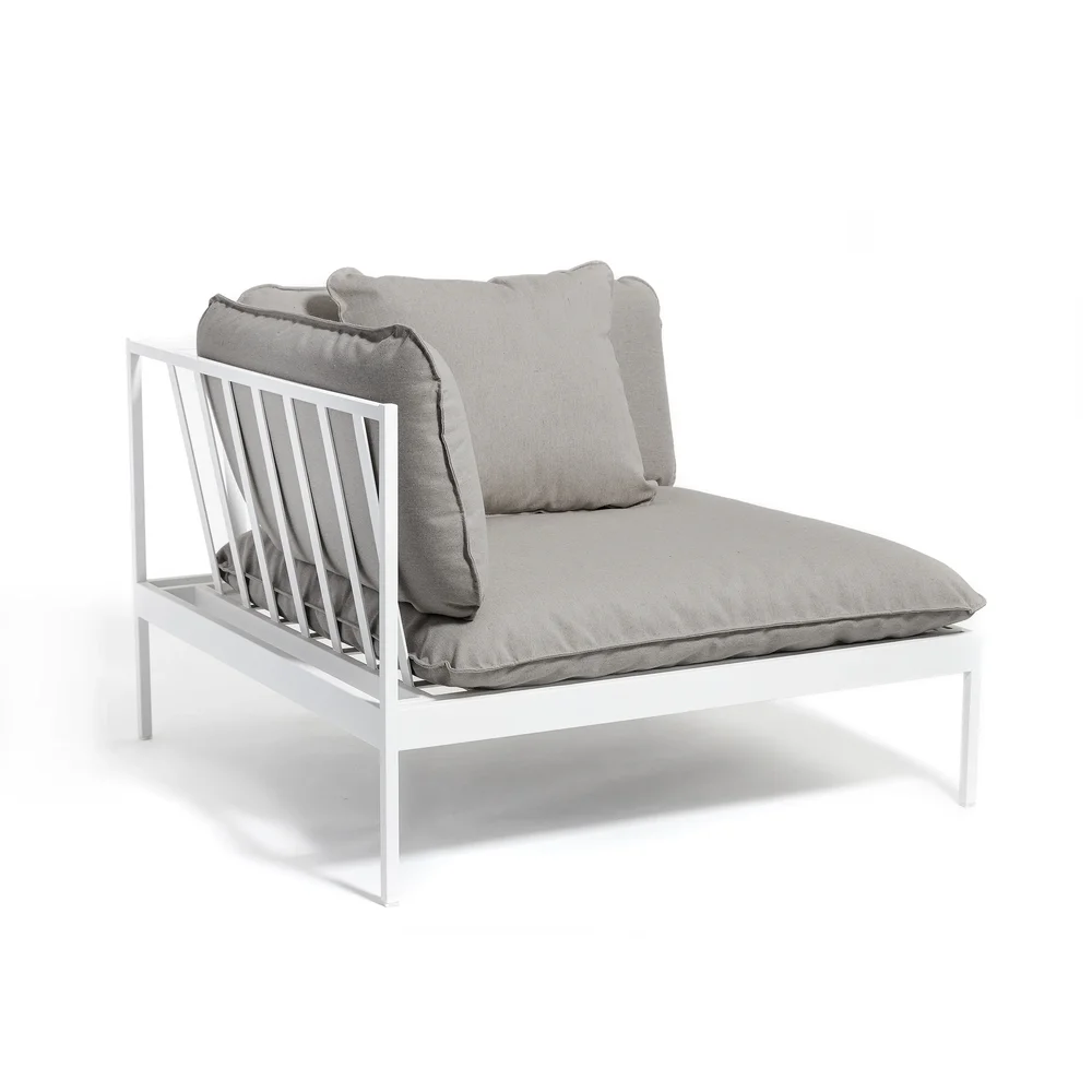 Bönan hjørnemodul lysegrå aluminium – beige lin» v:6344931 Bönan hjørnemodul lysegrå aluminium – beige lin» v:6344931