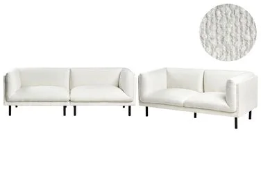 Sofagruppe 5-seters VORGOD Bouclé Off white v:9554420