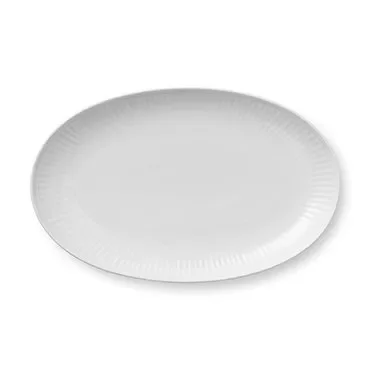 White Fluted ovalt fat v:8082510