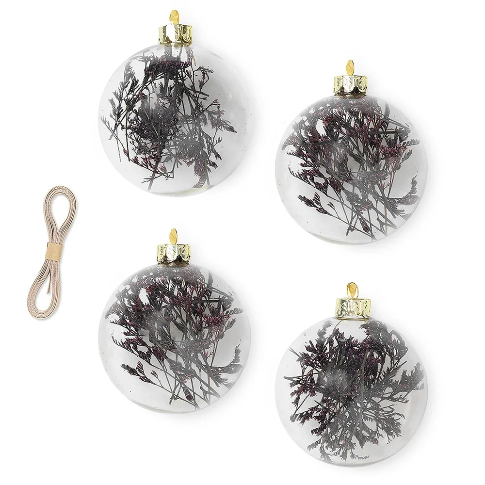 Flora Julekuler Ø8 cm Medium 4-pk, Lilla v:2056669 Flora Julekuler Ø8 cm Medium 4-pk, Lilla v:2056669