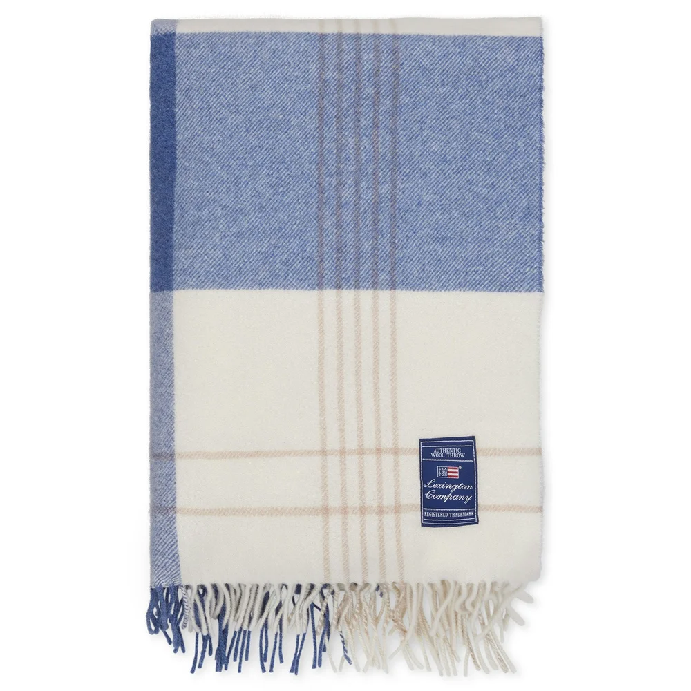 Pledd 130×170 cm, Blå/Beige v:4910018 Pledd 130×170 cm, Blå/Beige v:4910018