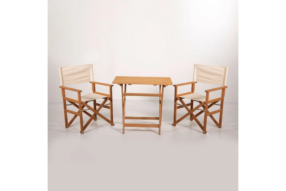 Hagebord- og stolsett (3 deler) Rathore Krem v:5730006 Hagebord- og stolsett (3 deler) Rathore Krem v:5730006