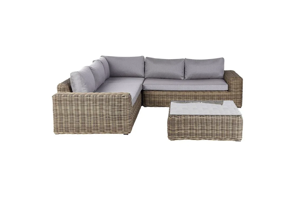 Loungegrupp Beliani Palermo Brun/grå Brown||Grey v:2438300
