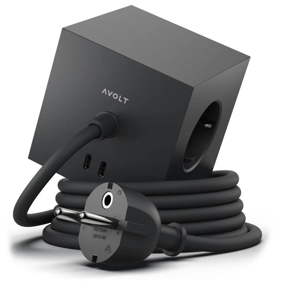 Square 1 Skjøteledning med USB-C / Magnet 3 m, Stockholm Black v:4070309 Square 1 Skjøteledning med USB-C / Magnet 3 m, Stockholm Black v:4070309