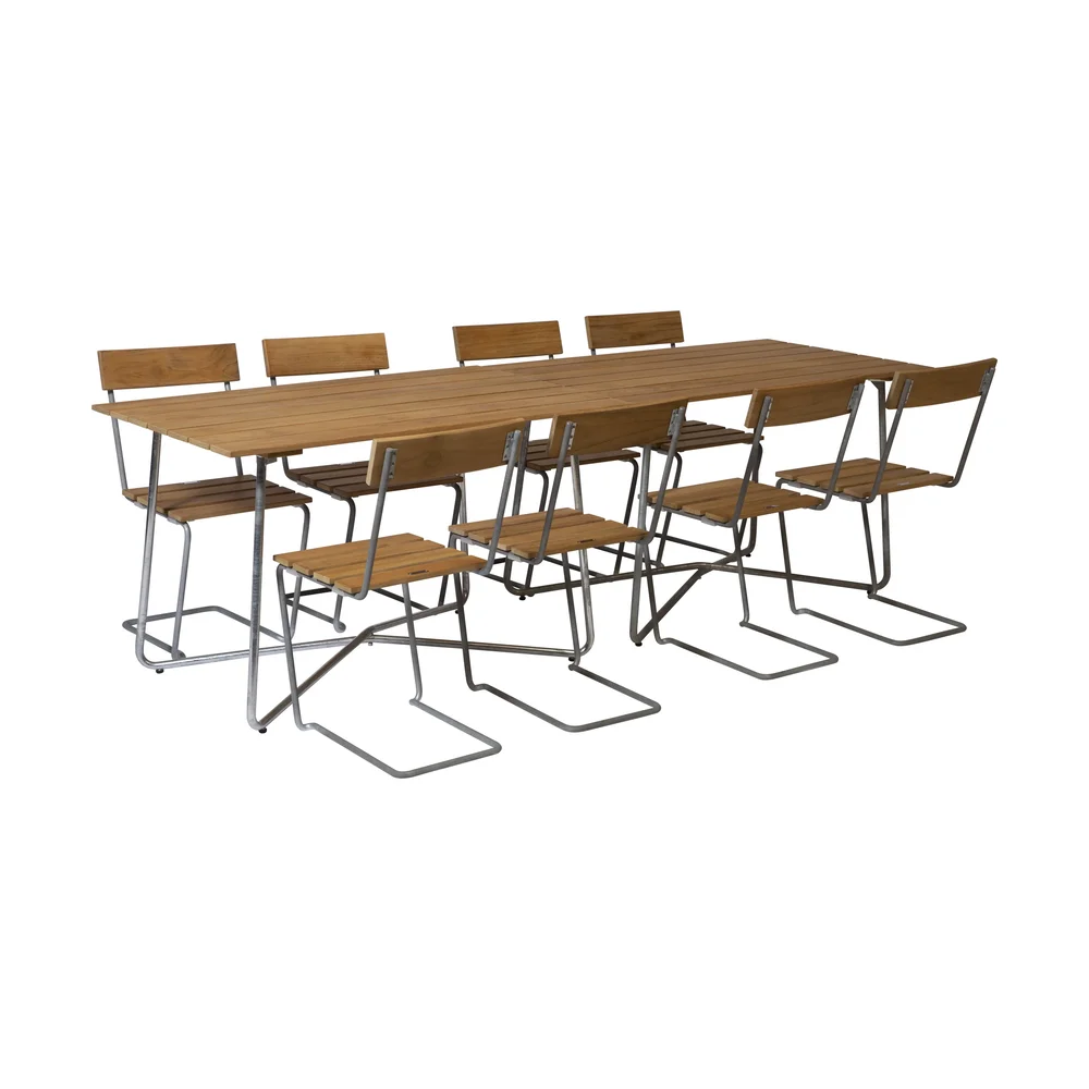 Grythyttan spisegruppe 2 stk B25A + 8 stk Stol 1 teak" v:6495977