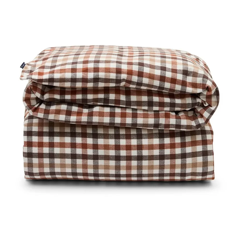 Checked dynetrekk i bomull og flanell 220×220 cm v:6378673