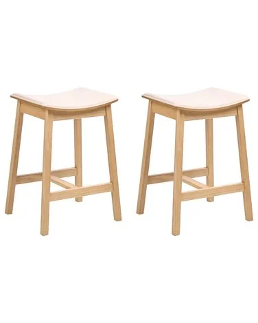 Sett med 2 barstoler DIXON Heltre Lysebrun/off-white v:4677695 Sett med 2 barstoler DIXON Heltre Lysebrun/off-white v:4677695