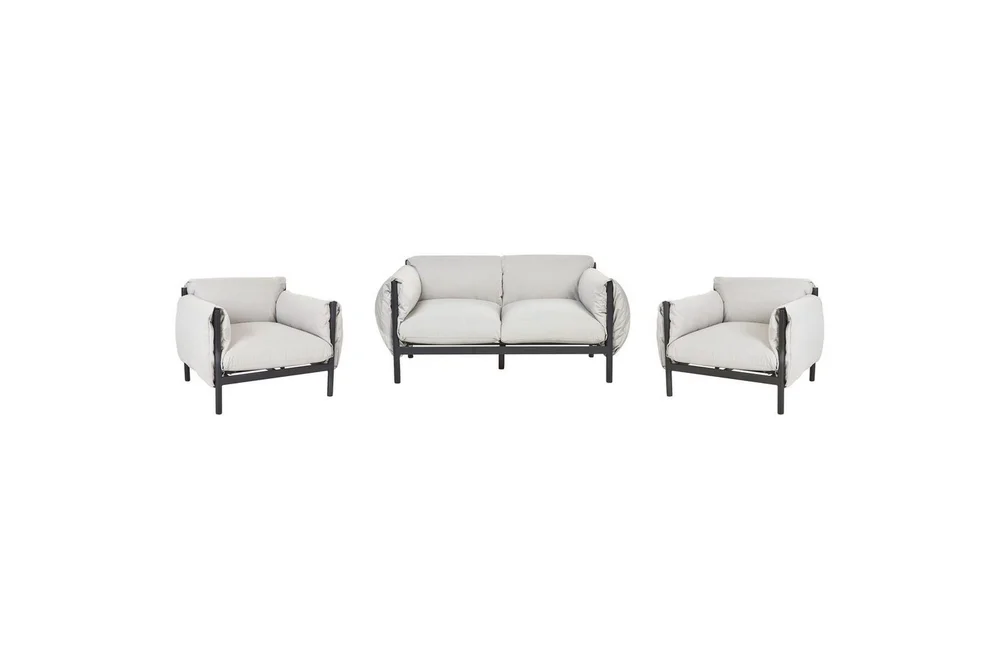 2-sitssoffa med fåtöljer Beliani Esperia Grey, Black v:4827269 2-sitssoffa med fåtöljer Beliani Esperia Grey, Black v:4827269