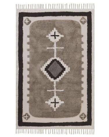 Teppe GEYVE Beige 160 x 230 cm Bomull v:3881745