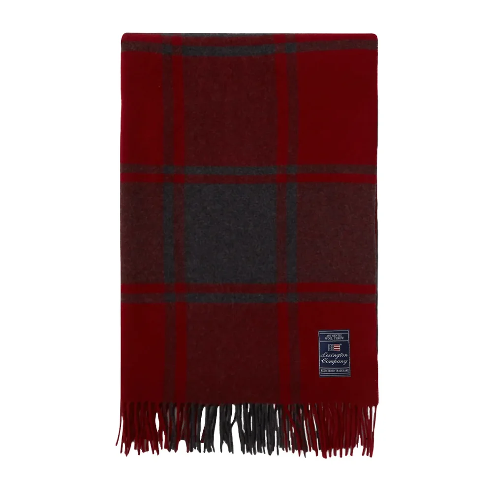 Checked Recycled ullpledd 130 x 170 cm v:7121382