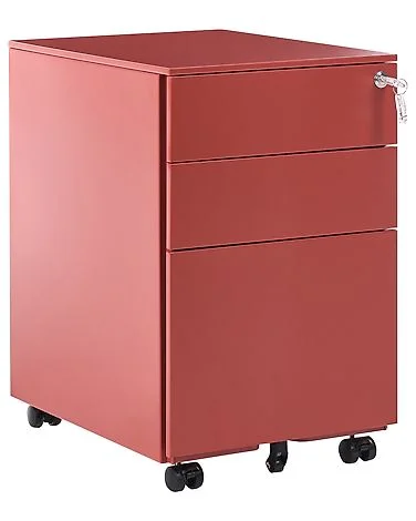 Kontorskap CAMI Metall Rød v:7340693