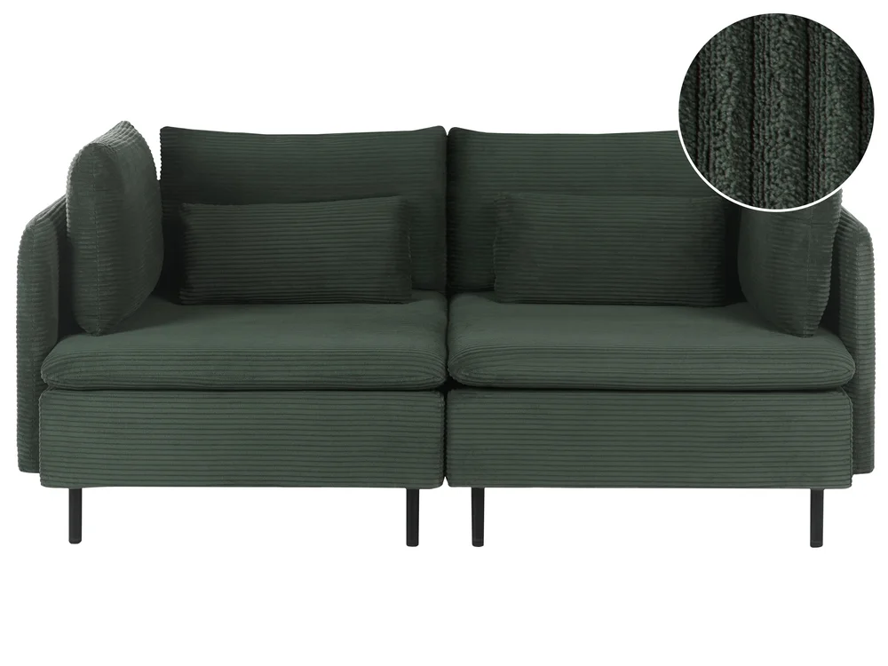 Modulsofa 2-seters EGERIS Kordfløyel Mørkegrønn v:6789488 Modulsofa 2-seters EGERIS Kordfløyel Mørkegrønn v:6789488