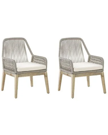 Sett med 2 hagestoler med puter OLBIA Off white v:7826931 Sett med 2 hagestoler med puter OLBIA Off white v:7826931