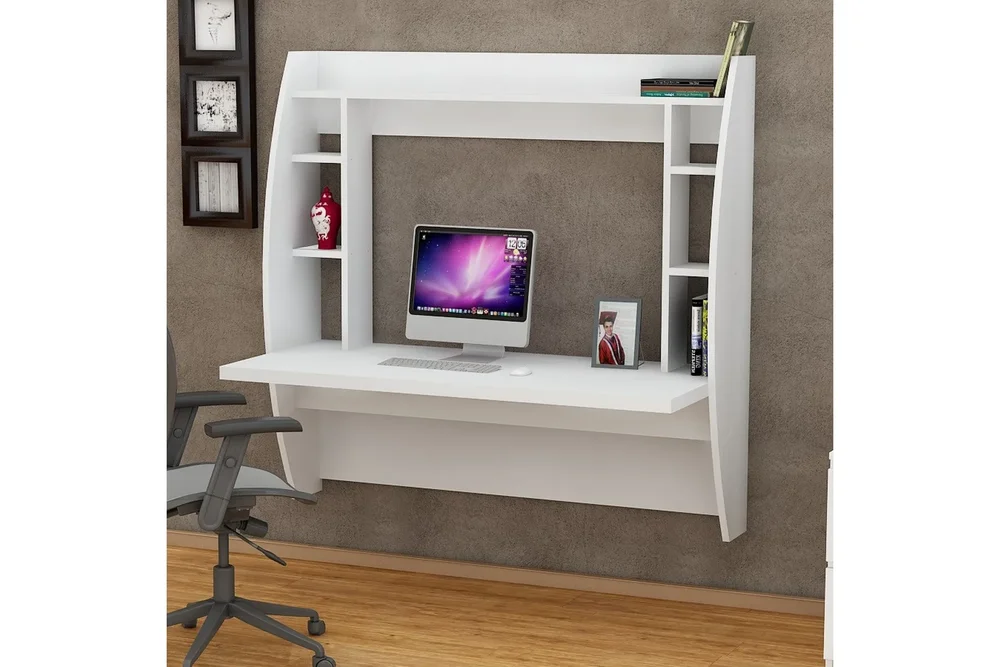 Ambalaj Veggskrivebord 120 cm med Oppbevaringshyller v:3350901