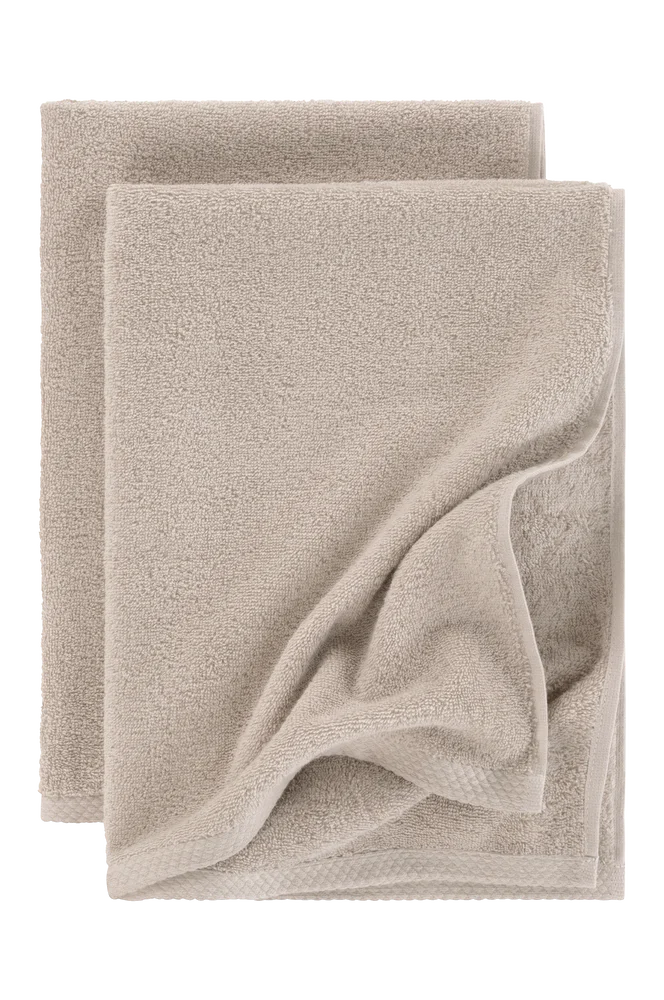 DARCY håndkle 2-pakke 50×70 cm – Grå – Tekstiler | m v:5394544