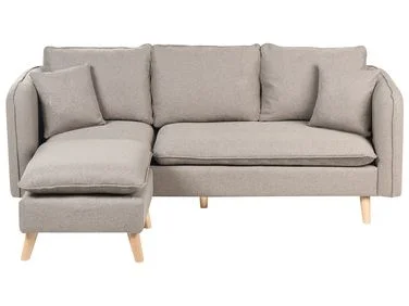 Sofa 3-seter DALVIK med fotskammel Lysebrun v:5271097 Sofa 3-seter DALVIK med fotskammel Lysebrun v:5271097
