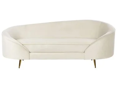 Sofa 2-seters SAVAR Fløyel Lys beige v:5561859 Sofa 2-seters SAVAR Fløyel Lys beige v:5561859