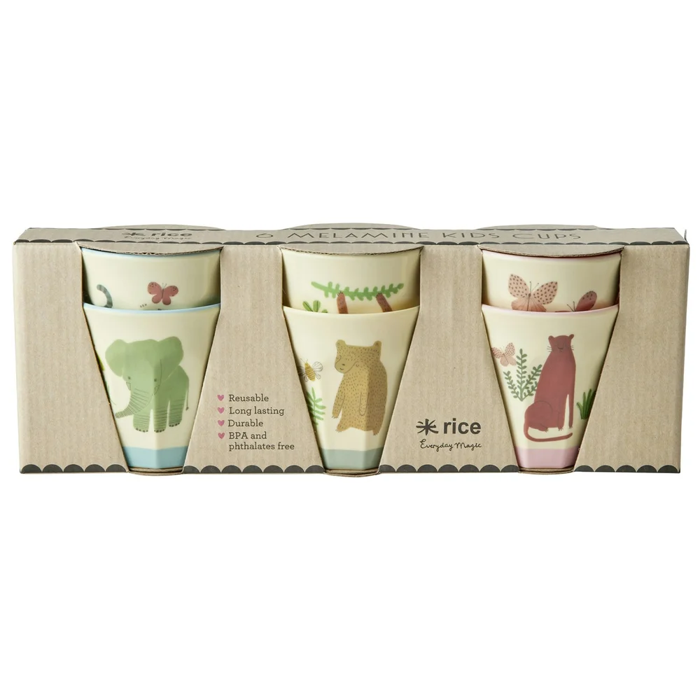 Melaminkopp 6-pk, Sweet Jungle v:1017428 Melaminkopp 6-pk, Sweet Jungle v:1017428