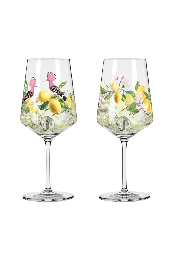Sommertau vinglass 2-p – Flerfarget – Kjøkken & husholdning | m v:7753228