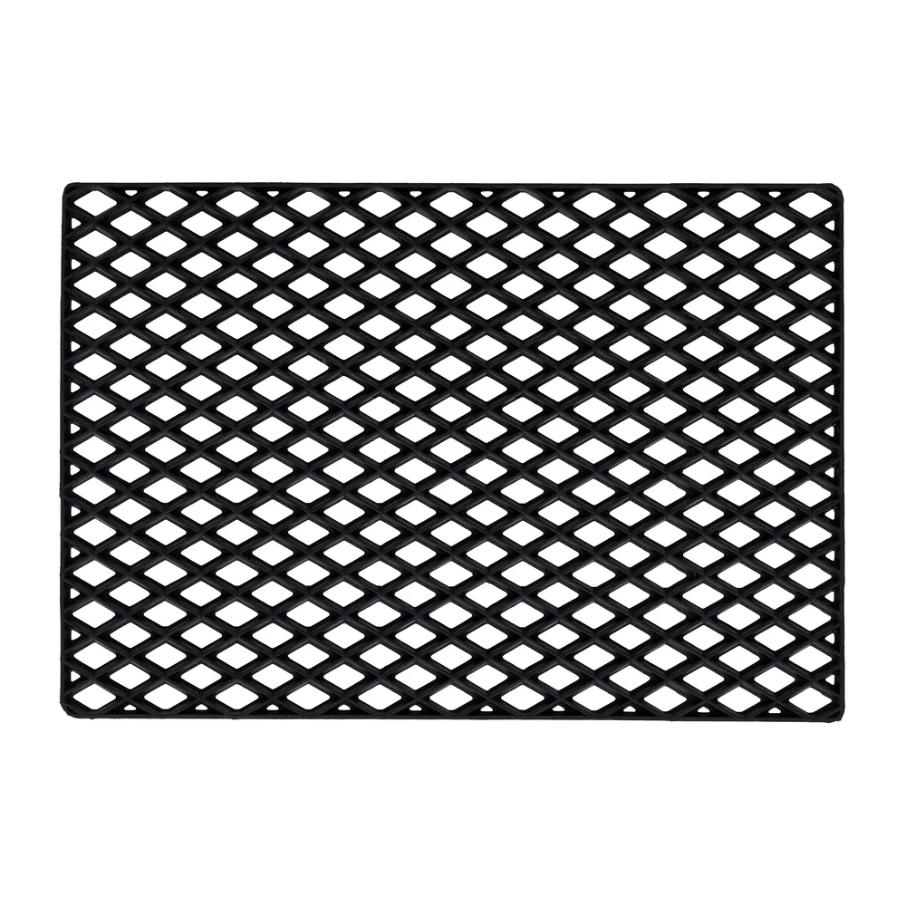 Black grid dørmatte v:4028114