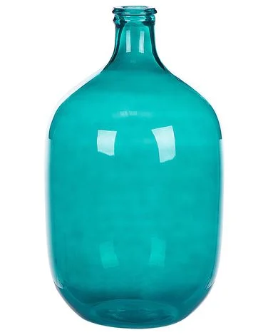 Dekorativ vase SAMOSA 48 cm Glass Turkis v:3917829